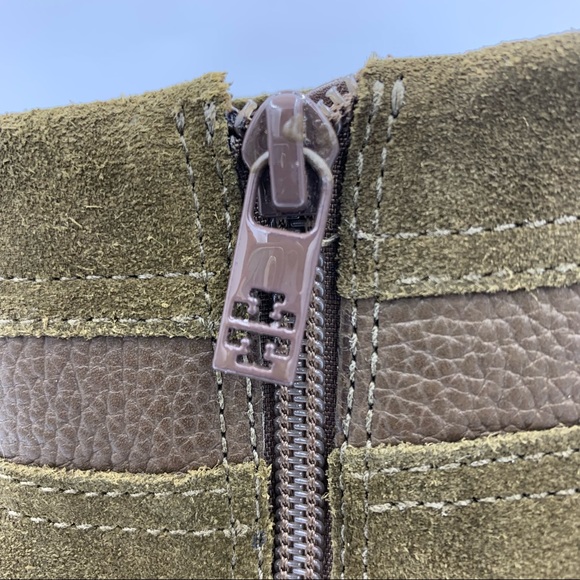 NEW! Tory Burch Alaina Olive Green Suede Boots - Picture 14 of 15